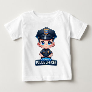 Zukünftiger Polizist Kinder T-Shirt - Süßer Cartoo