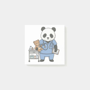 Zukünftiger RN Panda: Liebenswerter Medizinstudent Post-it Klebezettel