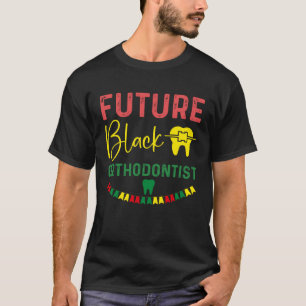 Zukünftiger schwarzer Kieferorthopäde afroamerikan T-Shirt