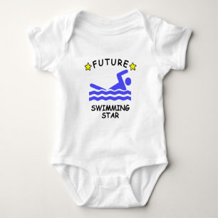 Zukünftiger Schwimmen-Stern Baby Strampler