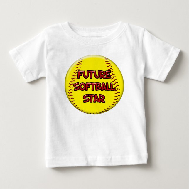 Zukünftiger Softball-Stern Baby T-shirt (Vorderseite)