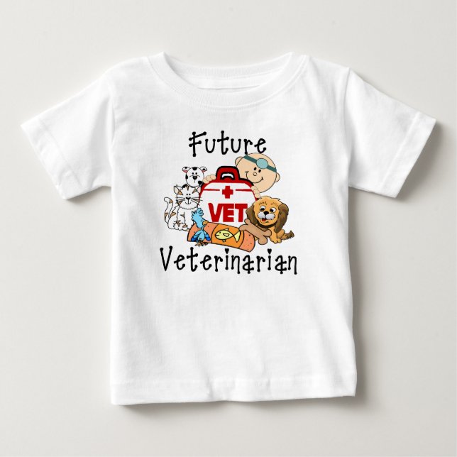 Zukünftiger Tierarzt Baby T-shirt (Vorderseite)