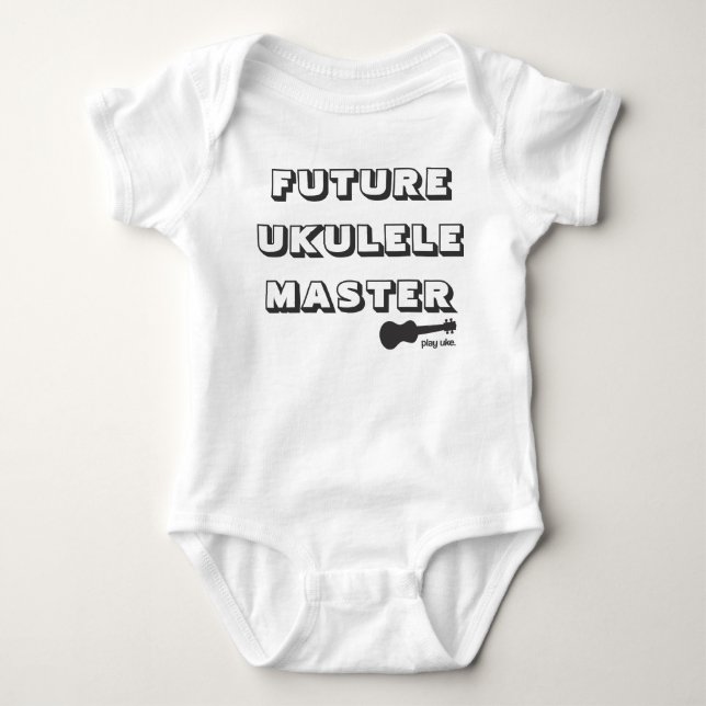 Zukünftiger Ukulele-Hauptbabyspielanzug Baby Strampler (Vorderseite)