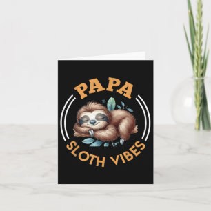 Zukünftiger Vater Papa Faultier Vibes Lustig Bald Karte