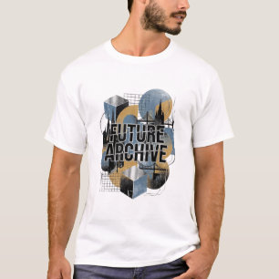 Zukünftiges Archiv Retro Geometrische Stadtlandsch T-Shirt