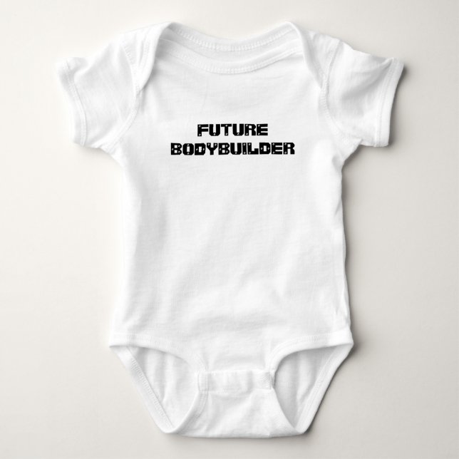 Zukünftiges Bodybuilderbabyt-shirt Baby Strampler (Vorderseite)