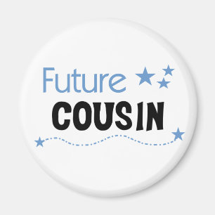 Zukünftiges Cousin-Blau Magnet
