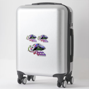 zukünftiges Elektrofahrzeug   8"x 8"- glänzend tra Aufkleber