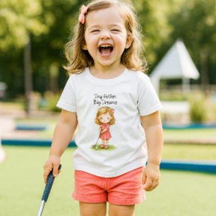 Zukünftiges Golfer-Baby-Mädchen oder Kleinkind T-shirt