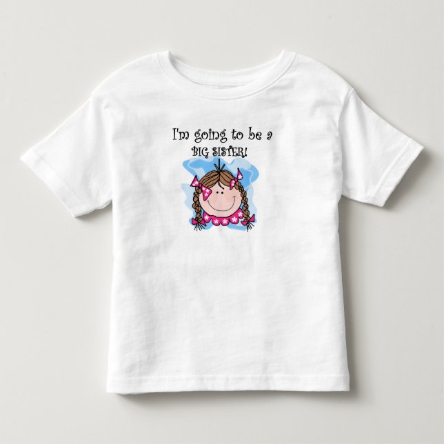 Zukünftiges große Schwester-Brown-Haar Kleinkind T-shirt (Vorderseite)