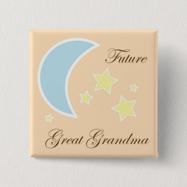 Zukünftiges großes Großmutter-Babyduschen-Button Button (Vorderseite)
