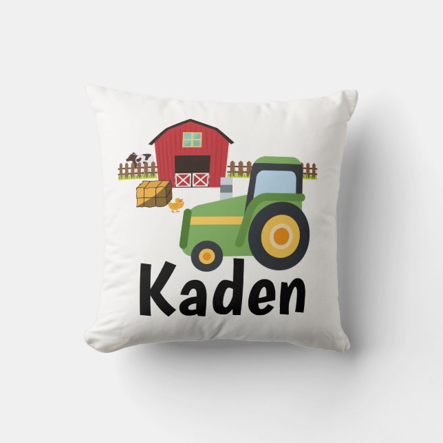 Zukünftiges kleines Bauers-Traktor-Kissen Kissen (Vorderseite)