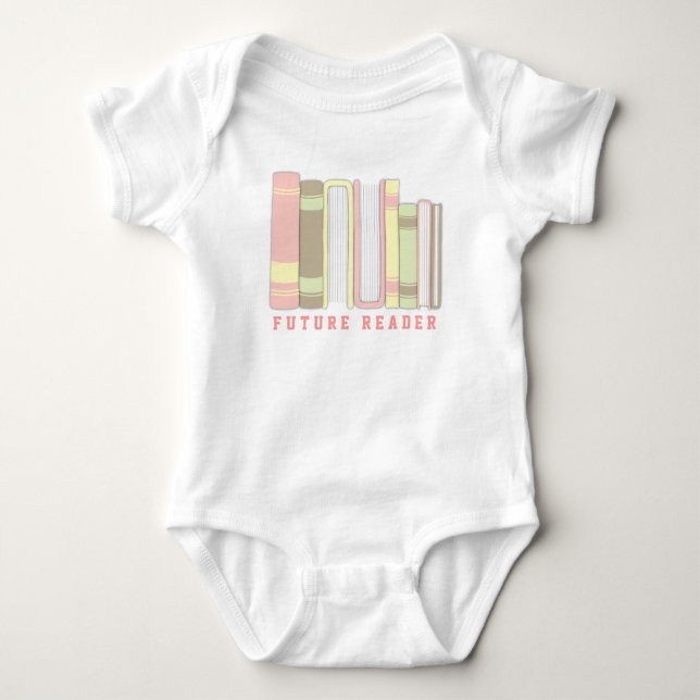 Zukünftiges Leser-Baby-Buch-Stapel-lustiges Shirt (Vorderseite)
