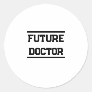 Zukünftiges Medizin Titel Minimal Text Design Runder Aufkleber