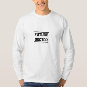 Zukünftiges medizinisches Titel-Design mit minimal T-Shirt
