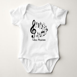 Zukünftiges Musiker-Schwarz-musikalische Baby Strampler