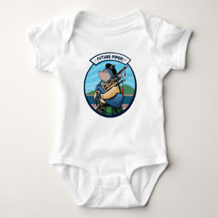Zukünftiges Pfeifer-Dudelsack-Spieler-Rohr-Band Baby Strampler