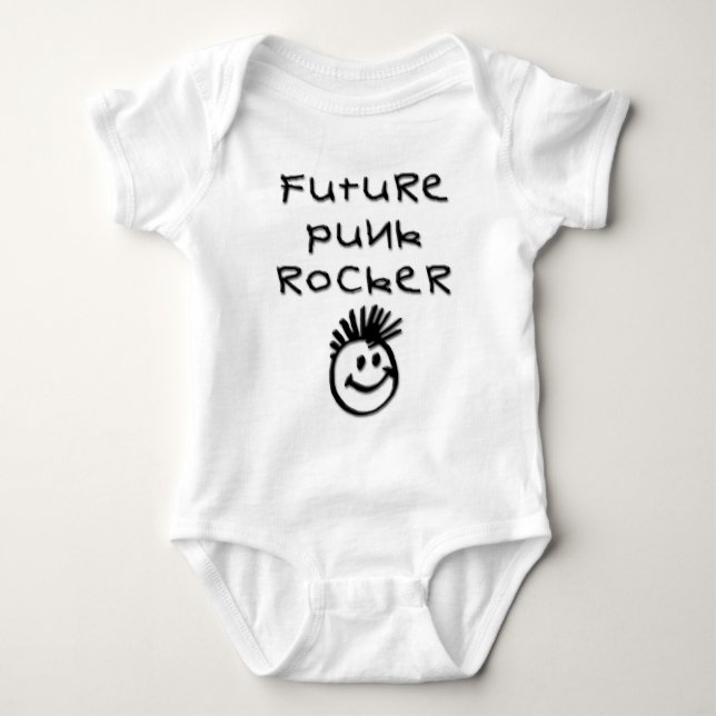 ZUKÜNFTIGES PUNKrocker-KNABE-SHIRT Baby Strampler (Vorderseite)
