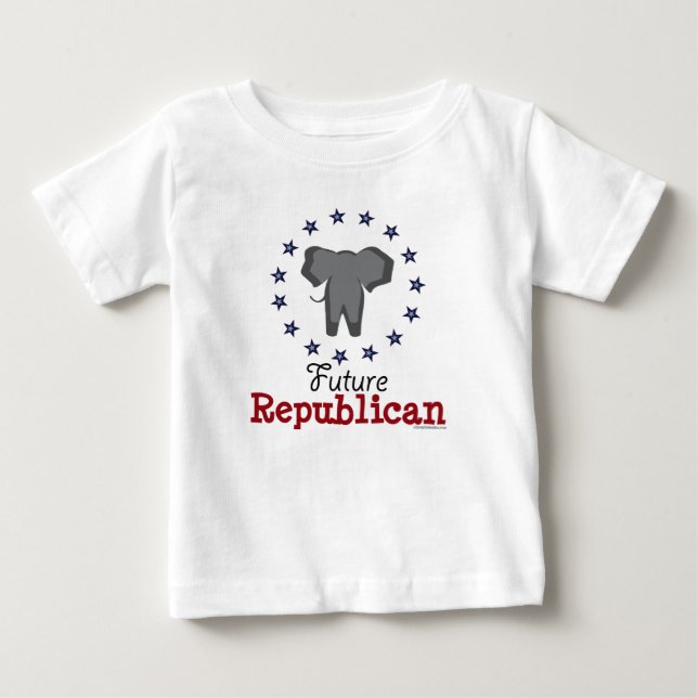 Zukünftiges republikanisches Elefant-Baby-T-Shirt Baby T-shirt (Vorderseite)