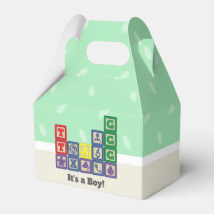 Zukunfts-Biologen-Blöcke-Babyshower-Geschenkbox Geschenkschachtel