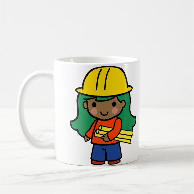 Zukunftsarchitektin / Ingenieur Kaffeetasse (Links)