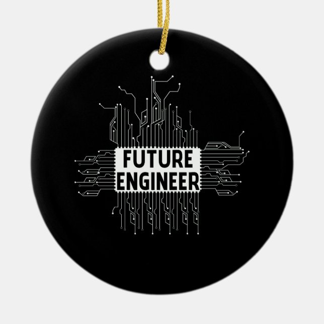 Zukunftstechnik für Elektrotechnik Keramik Ornament (Vorne)
