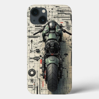 Zukunftsweisendes Superbike: Technischer Blaupause Case-Mate iPhone Hülle