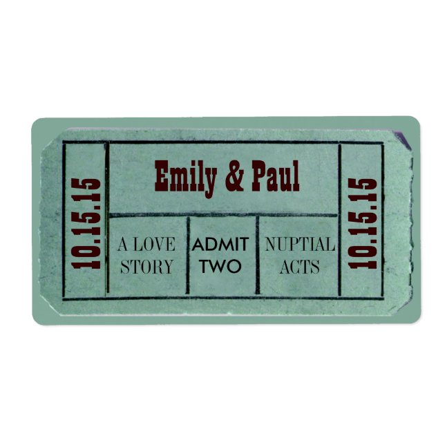 Zulassen ZWEI Save the Date TICKET (Vorne)