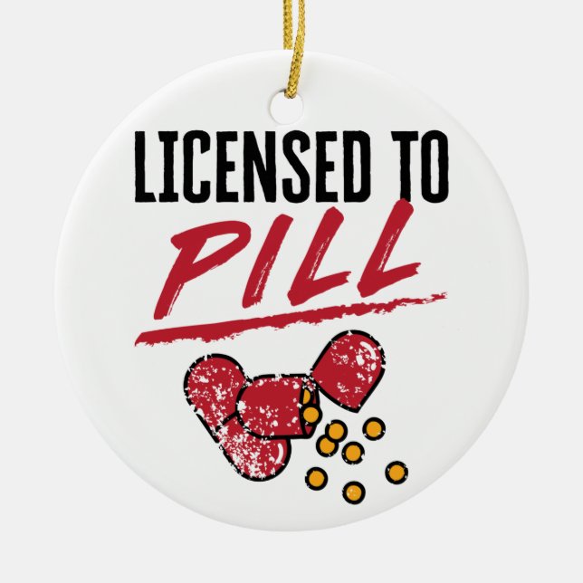 Zulassung für Pill Apotheker Abschluss Grad Keramik Ornament (Vorne)