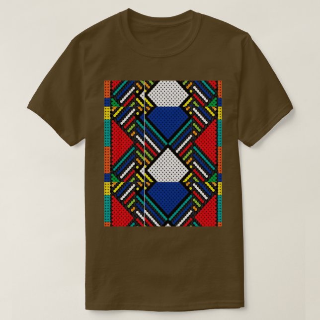 Zulu African Pattern Graphic T-Shirt (Design vorne)