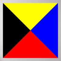 Zulu ICS Seeschiffssignalflagge