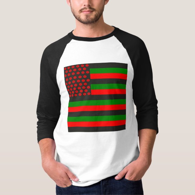 ZULU rote schwarze und grüne Flagge T-Shirt (Vorderseite)