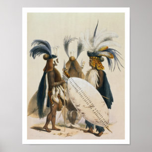 Zulu Soldiers of King Panda's Army, plate 20 from Poster