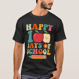 Zum 100. Schullehrer Kinder Retro Groov T-Shirt