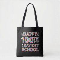 Zum 100. Schultag Gefärbte Krawatte Regenbogen 100