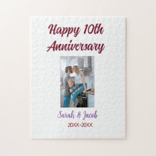 Zum 10. Jubiläum Foto Hochzeitspaar Name d