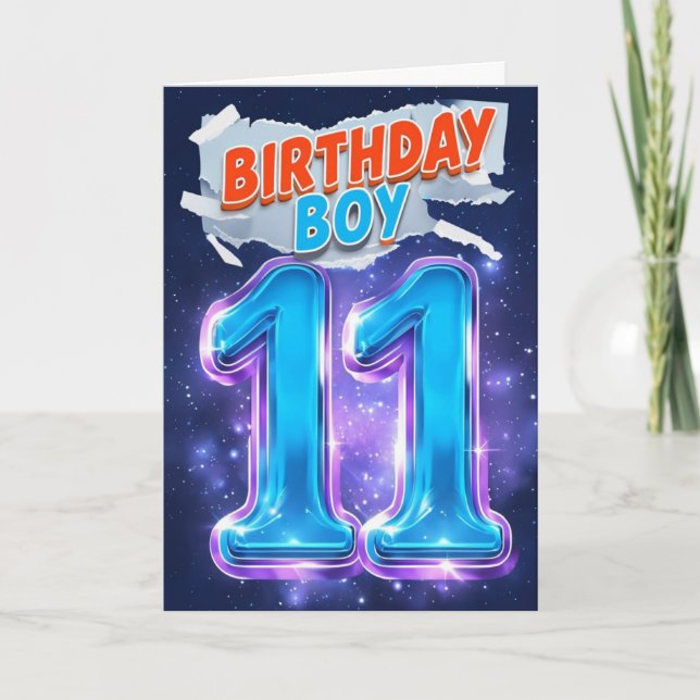 Zum 11. Geburtstag Karte (Vorderseite)