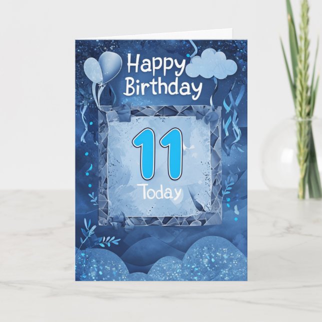 Zum 11. Geburtstag Karte (Vorderseite)