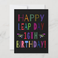 Zum 16. Geburtstag am Leap Day | 29. Februar