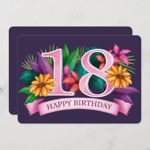 Zum 18. Geburtstag Feiertagskarte