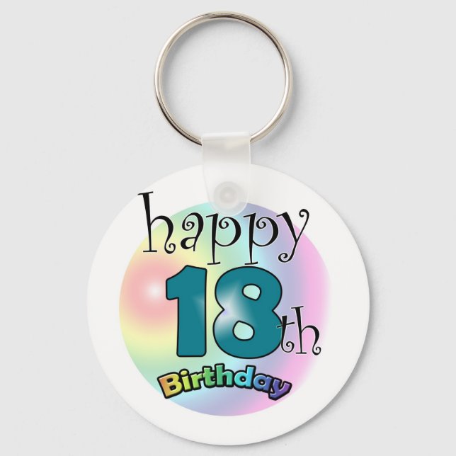 Zum 18. Geburtstag Schlüsselanhänger (Vorderseite)