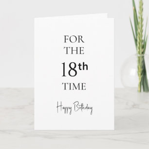 Zum 18. Mal Herzlichen Glückwunsch zum 18. Geburts Karte