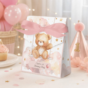 Zum 1. Geburtstag: Süßer Teddybär Geschenkschachtel