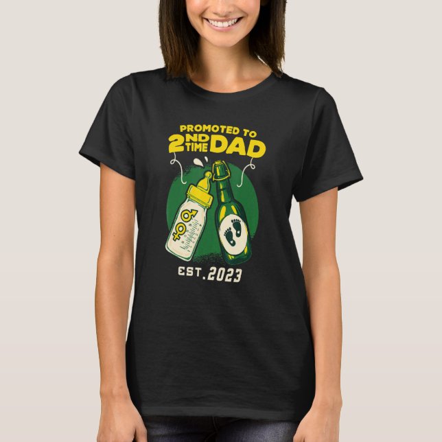 Zum 2. Vater 2023 einer Bier Milk Second B T-Shirt (Vorderseite)