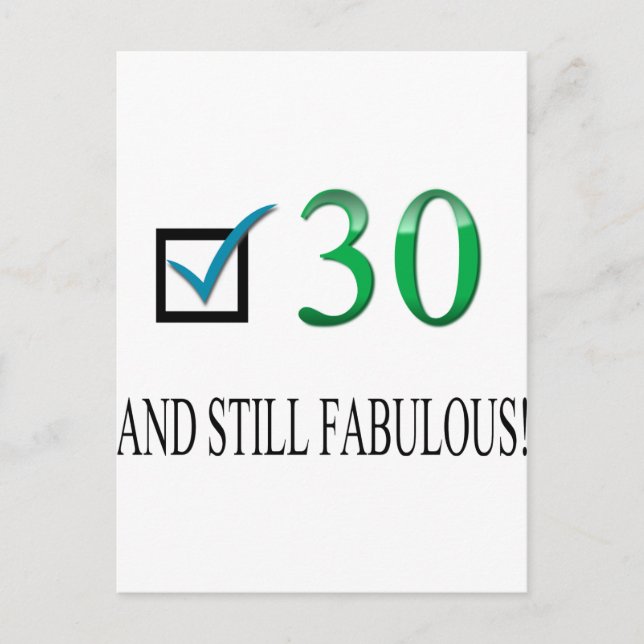 Zum 30. Geburtstag Postkarte (Vorderseite)