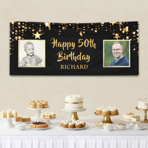 Zum 50. Geburtstag Dann- und Jetzt-Fotos Stars Banner
