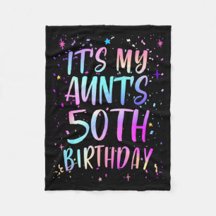 Zum 50. Geburtstag meiner Tante Buntes Happy 50 Ja Fleecedecke