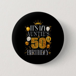 Zum 50. Geburtstag meiner Tante Herzlichen Glückwu Button