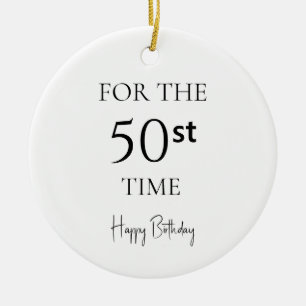Zum 50. Mal Alles Gute Zum Geburtstag Keramik Ornament