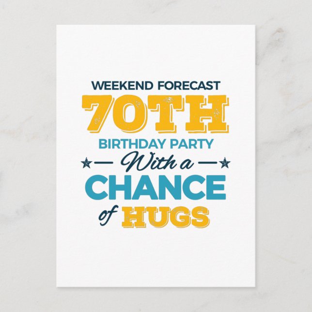 zum 70. Geburtstag Postkarte (Vorderseite)